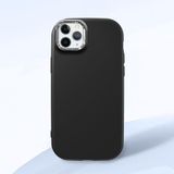 iPhone 11 Pro Max ile Uyumlu Siyah Silikon Telefon Kılıfı Şık Baskı Desenli, Kamera Korumalı Darbeye Dayanıklı Kılıf