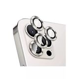 Iphone 11 Pro Max Uyumlu Kamera Koruyucu Lens Mercek Metal Çerçeveli 3lü Set Gümüş Gri-silver
