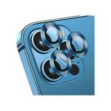 Iphone 11 Pro Max Uyumlu Kamera Koruyucu Lens Mercek Metal Çerçeveli 3lü Set Mavi Blue