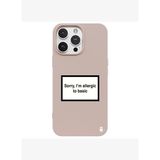 iPhone 11 Pro Pudra Lansman Renkli Silikon I'm Allergic Yazılı Kamera Korumalı Telefon Kılıf