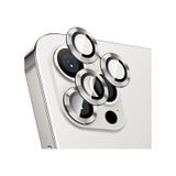 Iphone 11 Pro Uyumlu Kamera Koruyucu Lens Mercek Metal Çerçeveli 3lü Set Gümüş Gri-silver