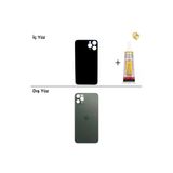 İphone 11 Pro Yeşil Arka Kapak Arka Cam Batarya Kapağı Lazer Kesim Kapak Pil Kapağı + B-7000 Yapıştırıcı