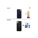 İphone 11 Siyah Arka Kapak Arka Cam Batarya Kapağı Lazer Kesim Kapak Pil Kapağı + B-7000 Yapıştırıcı + Tamir Seti