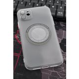 iPhone 11 Uyumlu Beyaz Renkli Yarı Şeffaf İnce Sert Kapak Kılıf Kamera Lens Korumalı