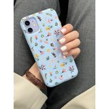 Iphone 11 Uyumlu Desen Tasarımlı Yüksek Kalite Lansman İçi Kadife Kılıf (Bebe Çiçek)