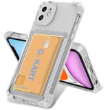 iPhone 11 Uyumlu Kılıf Airbag Tasarımlı Şeffaf Kartlıklı G-Kart Kapak