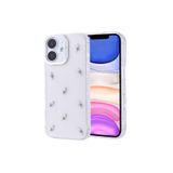 iPhone 11 Uyumlu Kılıf Airbag Tasarımlı Simli Desenli Şeffaf Kutup Kapak Lale