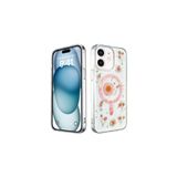 iPhone 11 Uyumlu Kılıf Daisy Simli Magsafe Silikon Kapak Pembe