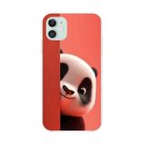 iPhone 11 Uyumlu Şeffaf Kılıf 4 Peluş Panda Tasarımlı