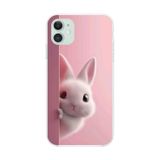 iPhone 11 Uyumlu Şeffaf Kılıf 5 Peluş Tavşan Tasarımlı