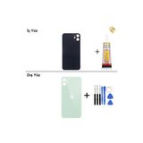 İphone 11 Yeşil Arka Kapak Arka Cam Batarya Kapağı Lazer Kesim Kapak Pil Kapağı + B-7000 Yapıştırıcı + Tamir Seti
