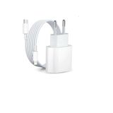 iPhone 11/12/13/14 Pro ve Pro Max ile Uyumlu 20W Gerçek Güç PD QC 4.0 Destekli Hızlı Şarj Adaptörü ve Type-C to Lightning Kablo Seti