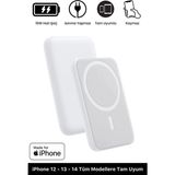 iPhone 12 13 14 15 Tam Uyumlu Magsafe Battery Pack Powerbank Kablosuz Wireless Batarya Şarj Aleti - Çok Renkli