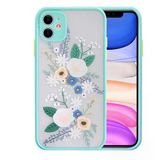 İphone 12 6.1İnç Kamera Korumalı Çiçek Desenli Silikon Kılıf-(5775)