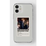 Iphone 12 ile Uyumlu Harry Potter Minimalist Poster Tasarım Baskılı Şeffaf Kılıf