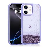 iPhone 12 İle Uyumlu Kılıf Sıvılı Simli Şeffaf Arka Yüzey Keto Silikon Kapak