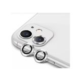 Iphone 12 Kamera Koruyucu Lens Mercek Metal Çerçeveli 2li Set Gümüş Gri Silver Uyumlu