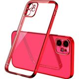 İphone 12 Mini 5.4İnç Renkli Kenar Şeffaf Kılıf Kamera Korumalı Kılıf-(5775)