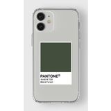 Iphone 12 Mini ile Uyumlu Pantone Black Forest Tasarım Baskılı Şeffaf Kılıf