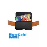 İphone 12 Mini Kemer Kılıfı Bele Takılan Çanta Telefon Kılıfı