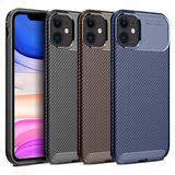 İphone 12 Mini Kılıf Focus Carbon Desen Silikon Arka Kapak