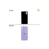 İphone 12 Mor Renk Arka Kapak Arka Cam Batarya Kapağı Lazer Kesim Kapak Pil Kapağı