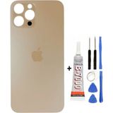 Iphone 12 Pro Arka Kapak Cam +Yapıştırıcı B700 + Tamir Seti - Gold