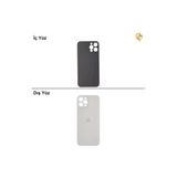İphone 12 Pro Gümüş Renk Arka Kapak Arka Cam Batarya Kapağı Lazer Kesim Kapak Pil Kapağı