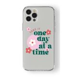 Iphone 12 Pro ile Uyumlu One Day At A Timetasarım Baskılı Şeffaf Kılıf