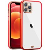 İphone 12 Pro Max 6.7İnç Gold Çerçeve Kamera Korumalı Bumper Kılıf-(5775)