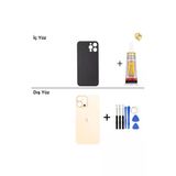 İphone 12 Pro Max Altın Arka Kapak Arka Cam Batarya Kapağı Lazer Kesim Kapak Pil Kapağı + B-7000 Yapıştırıcı + Tamir Seti