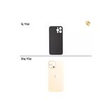 İphone 12 Pro Max Altın Renk Arka Kapak Arka Cam Batarya Kapağı Lazer Kesim Kapak Pil Kapağı