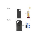 İphone 12 Pro Max Grafit Arka Kapak Arka Cam Batarya Kapağı Lazer Kesim Kapak Pil Kapağı + B-7000 Yapıştırıcı + Tamir Seti