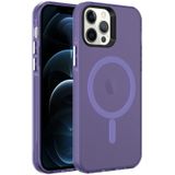 İphone 12 Pro Max Kılıf Kamera Çıkıntılı Magsafe Şarj Destekli Buzlu Transparan Kapak C-pro