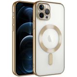İphone 12 Pro Max Kılıf Magsafe Özellikli Metal Lazer Silikon Kapak