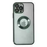 İphone 12 Pro Max Kılıf Slot Silikon - Köknar Yeşili-(5796)