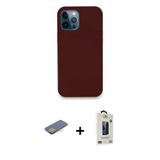 iPhone 12 Pro Max Kılıf Zirve Modern Özel Seri - Siyah Bilvis Hayalet Cam Ekran Koruyucu + Sarı