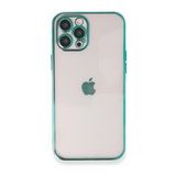 iPhone 12 Pro Max Razer Lensli Silikon - Yeşil Cep Telefonu Kılıfı