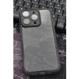iPhone 12 Pro Max Uyumlu Siyah Kenarlı Renkli Yarı Şeffaf Kapak Kılıf Kamera Lens Korumalı
