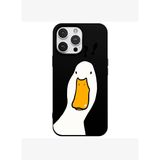 iPhone 12 Pro Siyah What Duck Ördek Tasarımlı Kamera Korumalı Renkli Silikon Kılıf