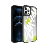 İphone 12 Pro Uyumlu Aynalı Desenli Kamera Korumalı Parlak Zore Mirror Kılıf-Yazı