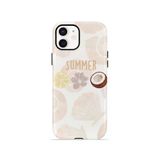 İphone 12 Vorian Çift Katmanlı Kılıf Coconut Summer Notes