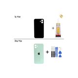 İphone 12 Yeşil Arka Kapak Arka Cam Batarya Kapağı Lazer Kesim Kapak Pil Kapağı + B-7000 Yapıştırıcı + Tamir Seti