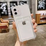 iPhone 13-14 Uyumlu Lüx Kartlıklı Şeffaf Telefon Kılıfı