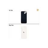 İphone 13 Beyaz Renk Arka Kapak Arka Cam Batarya Kapağı Lazer Kesim Kapak Pil Kapağı