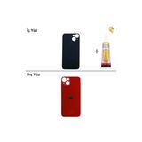 İphone 13 Kırmızı Arka Kapak Arka Cam Batarya Kapağı Lazer Kesim Kapak Pil Kapağı + B-7000 Yapıştırıcı