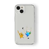 iPhone 13 Mini ile Uyumlu Adventure Time Tasarım Baskılı Şeffaf Kılıf
