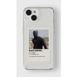 Iphone 13 Mini ile Uyumlu Black Panter Minimalist Poster Tasarım Baskılı Şeffaf Kılıf