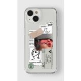 Iphone 13 Mini ile Uyumlu Cute Kolaj Tasarım Baskılı Şeffaf Kılıf