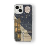 iPhone 13 Mini ile Uyumlu Lonely Nights Tasarım Baskılı Şeffaf Kılıf